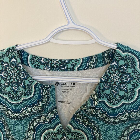 Coolibar Women’s Dress Maxi Paisley Floral Green UPF 50 Size M - Picture 2 of 7